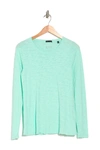 Atm Anthony Thomas Melillo Slub Long Sleeve T-shirt In Aqua
