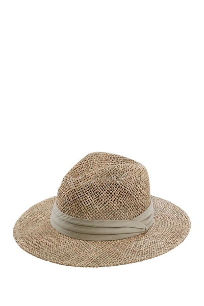 San Diego Hat Seagrass Panama Fedora Hat In Olive