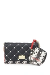 Luv Betsey By Betsey Johnson Heart Quilted Crossbody Bag In Black/white