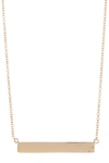 ADORNIA 14K YELLOW GOLD PLATED STERLING SILVER DIAMOND BAR PENDANT NECKLACE,816819022269