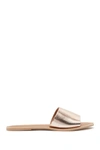 Beach By Matisse Cabana Slide Sandal In Rosegold Leather