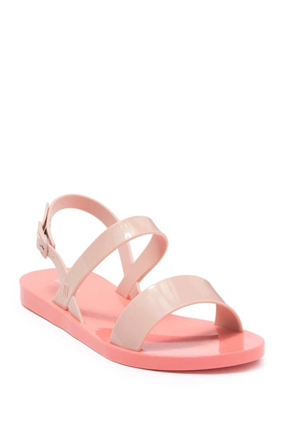 Melissa Lip Adjustable Sandal In Pink Clea