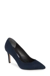 Charles David Vibe Pointed Toe Pump In Navy Suede