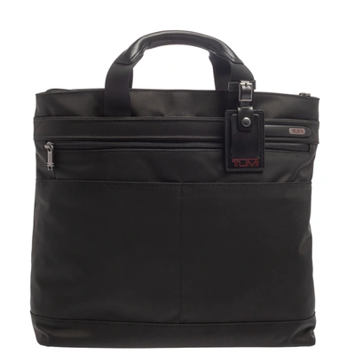 Pre-owned Tumi Black Nylon And Leather Companion Tote