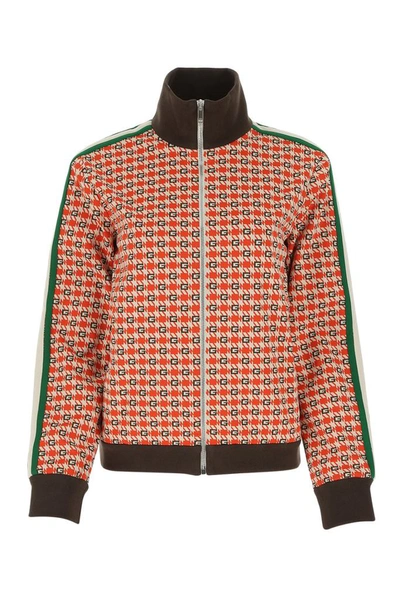 Gucci G Geometric Jacquard Jacket In Multicolour