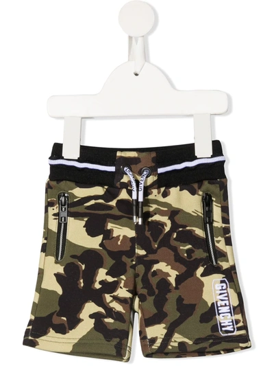 Givenchy Babies' Camouflage-print Cotton-blend Track Shorts