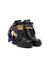 BALMAIN LACE-UP LEATHER BOOTS