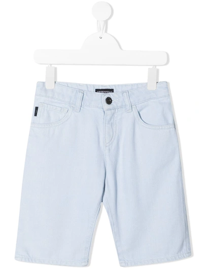 Emporio Armani Light Denim Shorts Teen