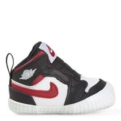 Air Jordan Kids'  Black/white/red Sky Jordan 1 Crib Trainers