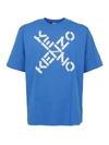 Kenzo Logo-print Cotton T-shirt In Blue