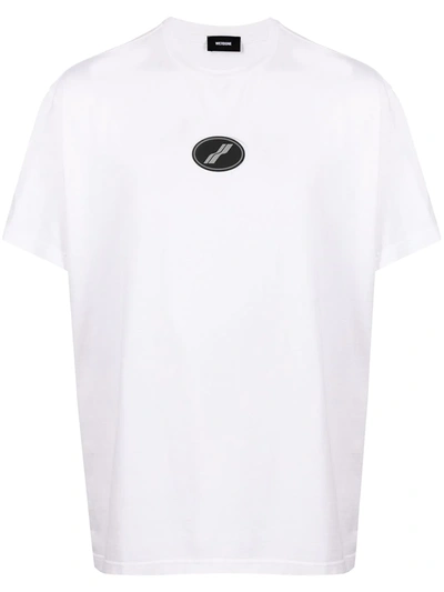 We11 Done Logo-print Cotton T-shirt In White