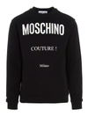 Moschino Intarsia-knit Logo Jumper In Black