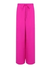 Valentino Wide-leg Silk Cady Pants In Fuchsia