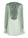 ERMANNO SCERVINO EMBROIDERED BLOUSE IN GREEN