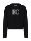 DOLCE & GABBANA INLAID LOGO PULLOVER IN BLACK