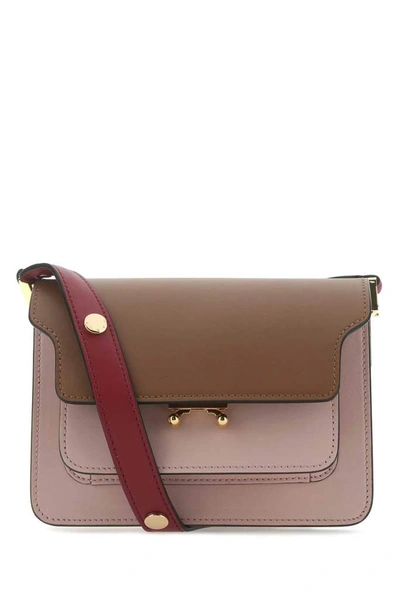 Marni Women's Pink Leather Shoulder Bag