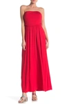 West Kei Strapless Maxi Dress In Poppy