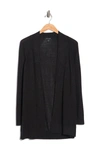 Eileen Fisher Organic Linen & Cotton Longline Cardigan In Char