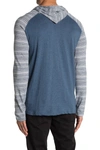 Burnside Colorblock Raglan Sleeve Hoodie In Navy