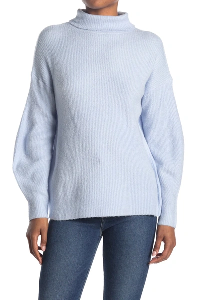 French Connection Flossy Ribbed Turtleneck Sweater In Crystal Cl