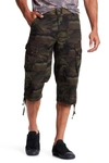 X-ray Men's Belted D-ring Cargo Shorts In Olive Camo