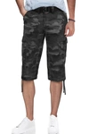 X-ray Belted Cargo Shorts In Black Camo