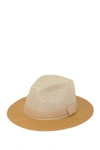 SAN DIEGO HAT SOLID WOVEN BRIM FEDORA HAT,807928173607