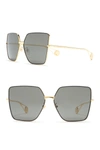 GUCCI 61MM BUTTERFLY SUNGLASSES,810067400725