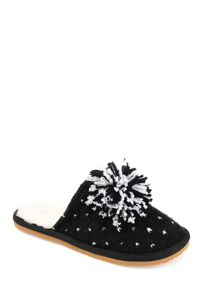 Journee Collection Stardust Womens Slip-on Slippers In Black