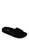 Journee Collection Collection Women's Faux Fur Eara Slipper In Black