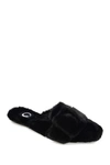 Journee Collection Journee Eara Faux Fur Slipper In Black