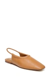 Vince Cadya Square Toe Slingback Flat In Tan