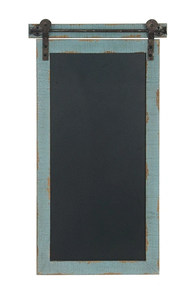 Willow Row Metal Chalkboard In Blue