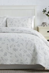 Southshore Fine Linens Sweet Florals Oversized Quilt Set In Sweet Florals Grey