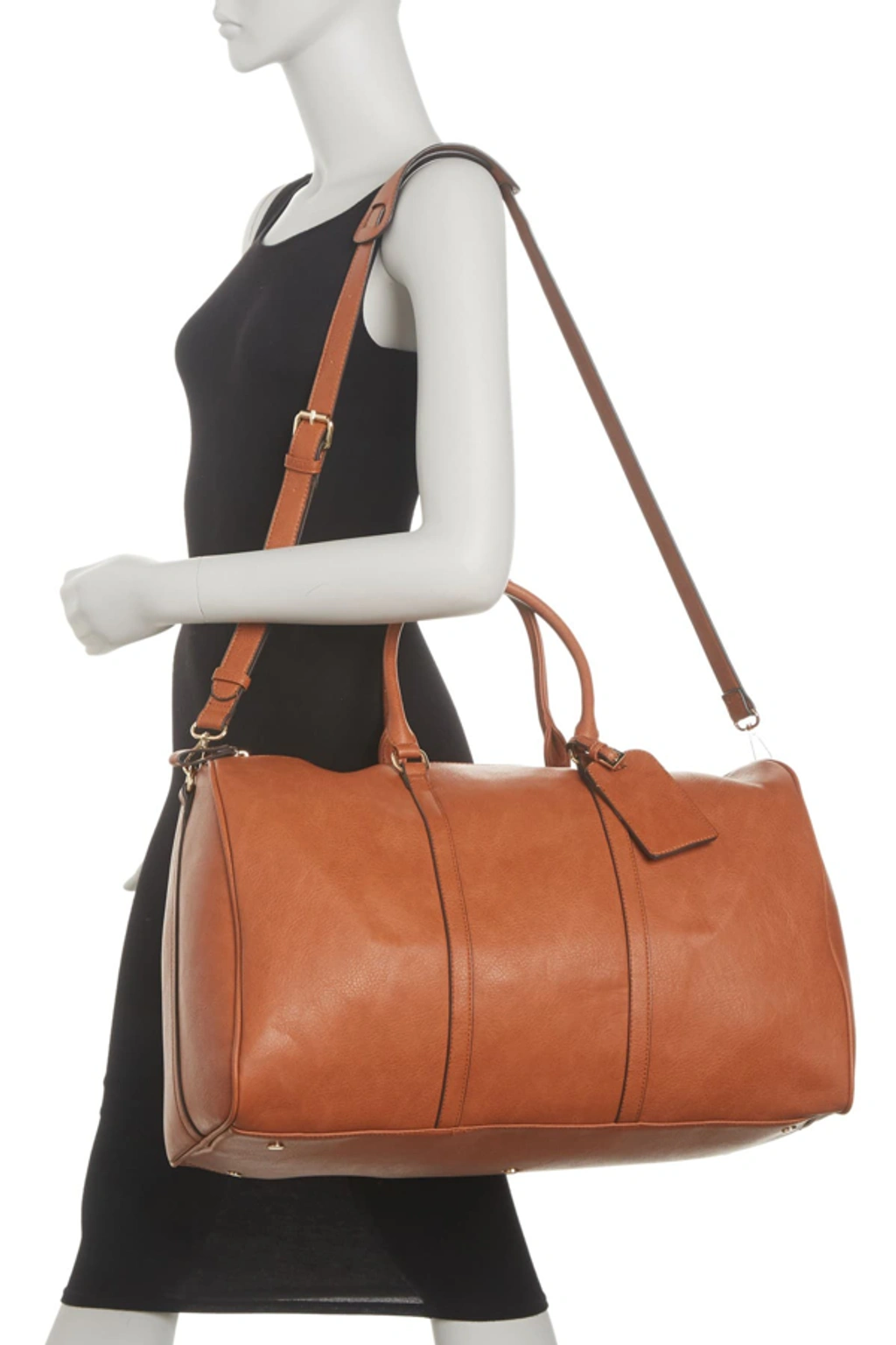 Sole Society Lacie Vegan Leather Weekend Bag In Cognac 04 ModeSens - Main Image