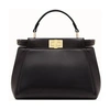 Fendi Peekaboo Iconic Leather Handbag In Noir