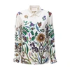 La Doublej Floral Silk Shirt In Tree Of Life