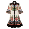 La Doublej Choux Printed Cotton-poplin Dress In Calata