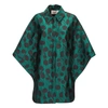 La Doublej X Mantero Super Woman Moses Verde Satin Cape In Moses Verde