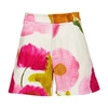 La Doublej Good Butt Floral Cotton-stretch Shorts In Prom