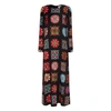 La Doublej Sable Long Sleeve Swing Maxi Dress In Vetrata Grande