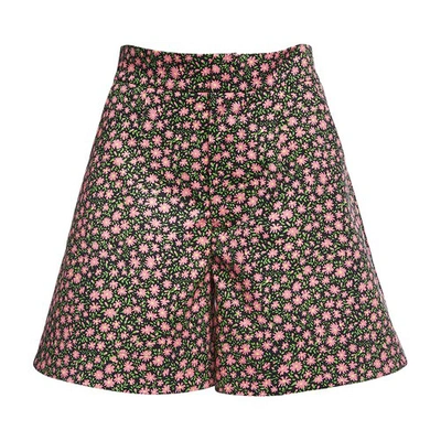 La Doublej Good Butt Floral Print Shorts In Pink