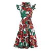 La Doublej Short And Sassy Dress In Big Blooms Bianco In Big Blooms Bianco