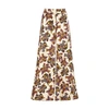 La Doublej Palazzo Bird-print Silk-twill Trousers In Piccolo Dove