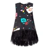 La Doublej La Scala Floral-print Feather-trimmed Silk Top In Giardino Nero