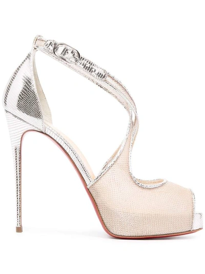 Christian Louboutin Women's Silver Leather Sandals