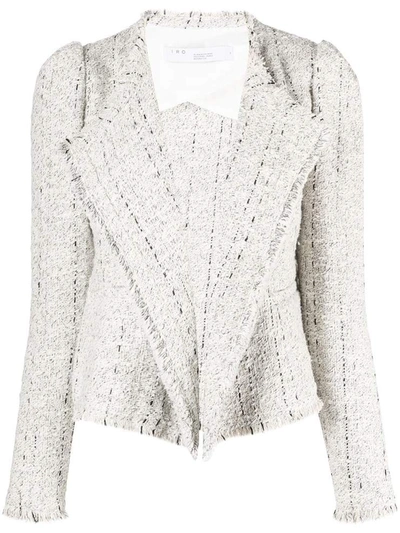 Iro Mercie Cotton-blend Bouclé-tweed Jacket In Neutrals