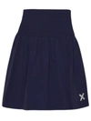 Kenzo Pleated Crispy Tech Mini Skirt In Blue