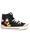 Moa Master Of Arts Moa Sneakers In Fabric With Mickey Mouse Print In Black