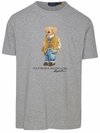 Polo Ralph Lauren Cotton Printed Savannah Bear T-shirt In Grey